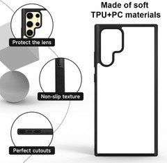 Phone Case for Galaxy S24 Ultra Sublimation Blank Case | Soft Rubber & Aluminum