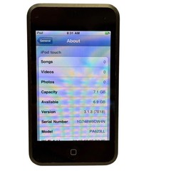 Apple iPod Touch 2nd Gen 8GB Black/Silver PA623LL iOS 3.1.3 Wi-Fi MP3 Player