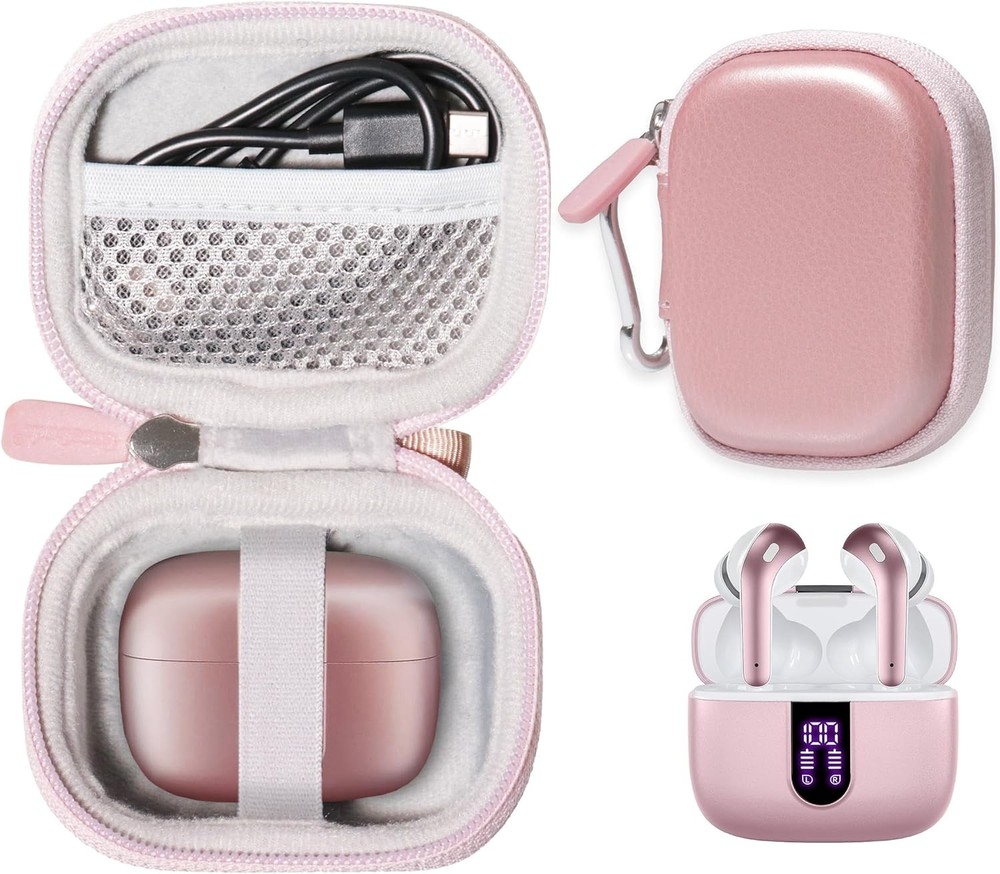 TAGRY X08 True Wireless Earbuds with 60 Hours of Charging Case & Carry Bag
