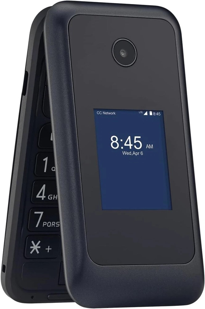 Consumer Cellular Verve Snap Z2336 8GB 4G LTE Black GSM Flip Phone OB