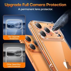 iPhone 17 Pro Max Case, Slim Shockproof Clear Case with Full Camera Protection