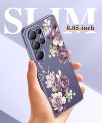 Samsung Galaxy S26 Ultra Case, Clear Floral Slim Shockproof Protective Phone Cas