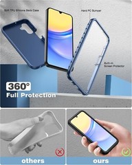 For Samsung Galaxy A15 5G Case With Built in Screen Protector & Rugged Protector