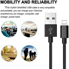 Compatible Phone Cable, [2Pack] 4FT Nylon Braided Fast Charging USB Cord Replace