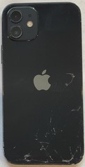 CRACKED BACK GLASS, GSM UNLOCKED iPhone 12, 128GB A2172 MGF93LL/A FOR REPAIR