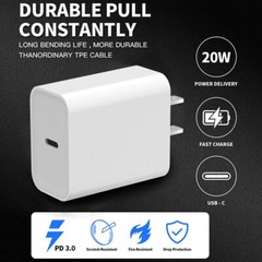 20W Power Fast Wall Charger Adapter USB-C Charging Cable For iPhone 14 13 12 11