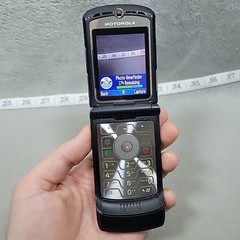 Motorola RAZR V3 Black AT&T Flip Phone Camera Works w/ Battery READ
