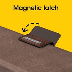 iPhone 14 Plus Strada Series Case – Espresso, Card Holder, Genuine Leather, Foli