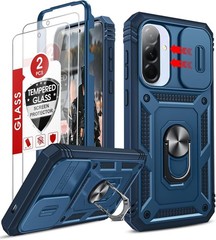 for Samsung A57 Case Screen Protector Military Grade with Stand,Magnetic Support