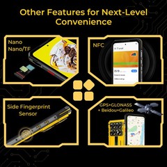 7.2&Prime; 5G OUKITEL WP60 Rugged Phone Android 15 Waterproof NFC Mobile 512G Dual SIM