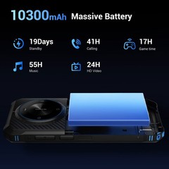 Global FOSSiBOT F105 4G LTE Rugged Phone Android 14 Dual SIM Waterproof 10300mAh