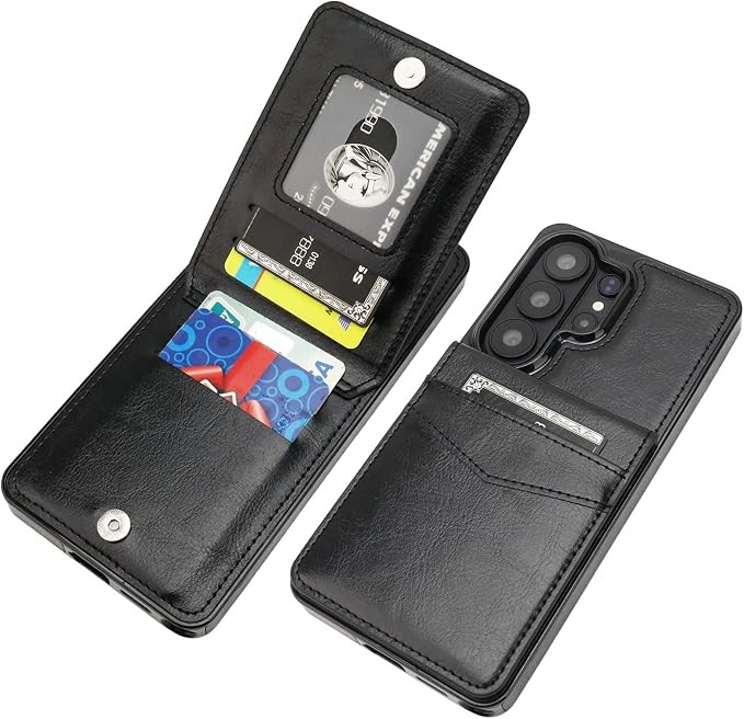 Samsung Galaxy S26 Ultra Case Wallet with Credit Card Holder, Flip Leather Cover