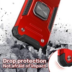 Samsung Galaxy S10e Case Kickstand Heavy Duty Protective PC+TPU Hard Cover RED