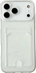 iPhone 17 Pro Case Wallet Clear Card Holder TPU Slim Soft Shockproof Transparent