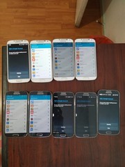 Lot of 9 Samsung Galaxy S4 16GB SCH-I545 (6pc )and SGH-M919 (2pc )and SPH-L720T