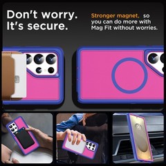Heavy Duty Full Body Rugged Case for Samsung Galaxy S25 Ultra, Magnetic Magsafe