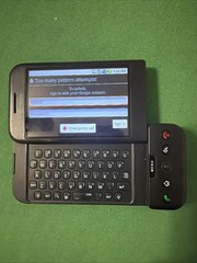 HTC Dream DREA100 Google G1 Black T-Mobile 1st Android Smartphone RARE, READ DES