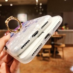 Case for iPhone 8 Plus/ 7 Plus flower design Thin flexible transparent TPU