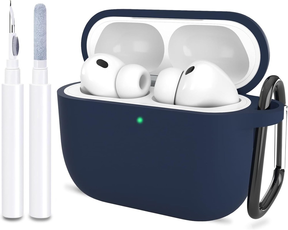 Protective Soft Silicone Cover with Keychain Cleaning Kit for Apple AirPods Pro