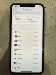 Apple iPhone 11 Pro Max 64GB A2161 Silver Unlocked Very Good Condition + 5 Cases
