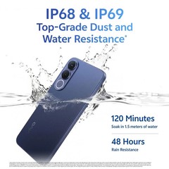 vivo V70 FE 5G (Blue 8GB RAM,256GB )Dimensity 7360-Turbo NFC Unlocked Phone.