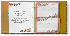 Binder Page Protectors for 4×6 Recipe Cards or Photos (25 Count) | Crystal Clear