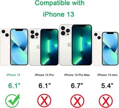 Designed for iPhone 13 Case, Heavy Duty Shockproof Dropproof Dustproof Cover – B