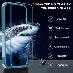 Heavy Duty Black Matte Case for Google Pixel 9 Pro XL with Screen & Lens Protect