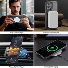 2 in 1 Magnetic Card Holder Wallet Case for Samsung Galaxy S26 Ultra, RFID Block