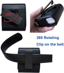 Galaxy Z Flip 7/6/5/4/3 Belt Phone Holster, 360 Rotating Leather Pouch Case