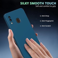 Samsung Galaxy A20 Case Dark Blue, A30 Case Scratch Resistant Slim Thin Cover