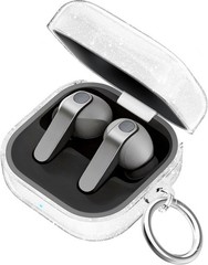 Samsung Galaxy Buds 4 Pro Case Clear Glitter Sparkle Bling Cute Cover for Girls