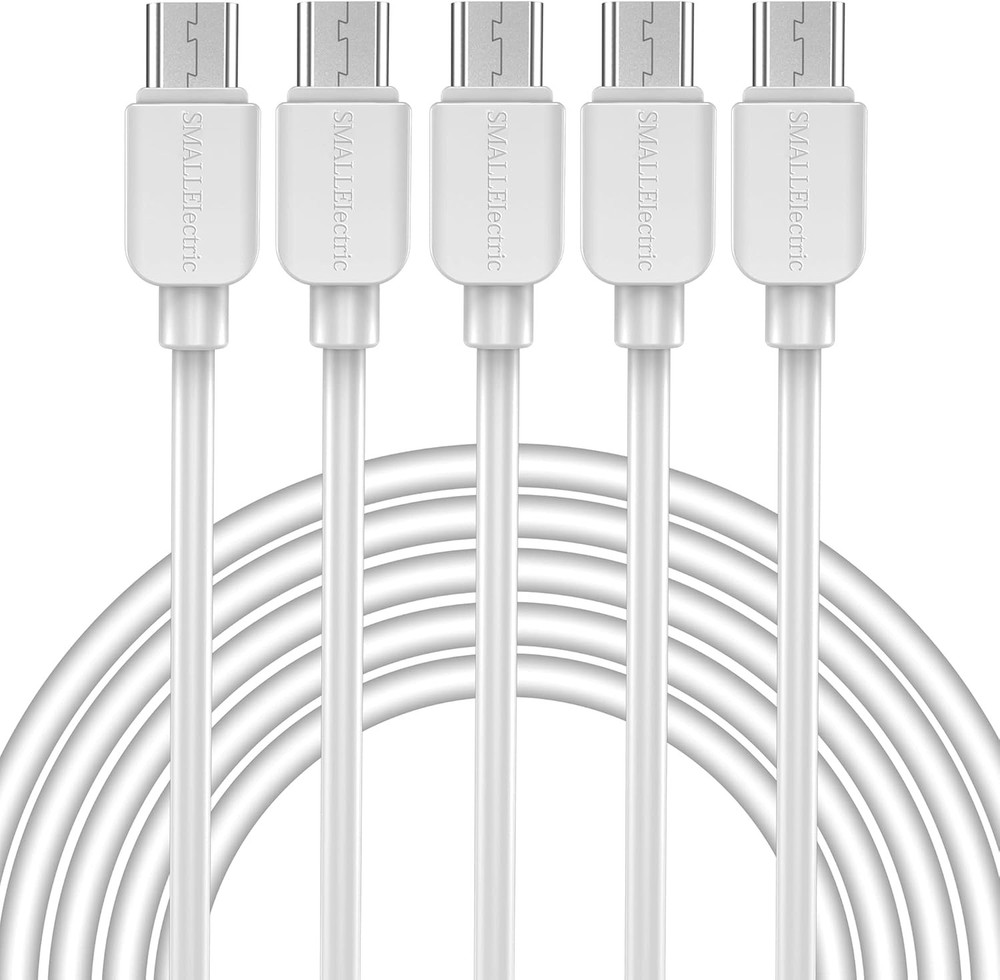 5-Pack Micro USB Fast Charger for Samsung Galaxy S7, S6 Edge, 6FT