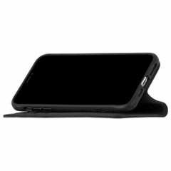 For Apple iPhone 11 Pro Max Wallet Case, Card Slots Full Leather Cover Black