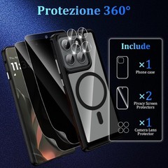 Magnetic Case for Motorola Edge 2025 with 2X Privacy & 1X Camera Lens Protector