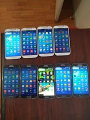 Lot of 9 Samsung Galaxy S4 16GB SCH-I545 (6pc )and SGH-M919 (2pc )and SPH-L720T