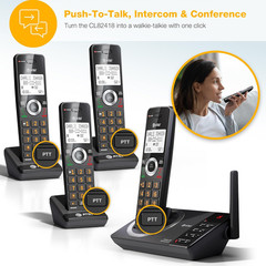 4-Handset Expandable DECT 6.0 Cordless Home Phone with Large Display, Big Button