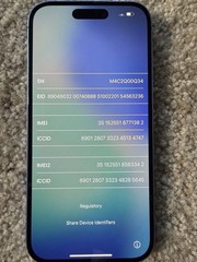 Apple iPhone 16 128GB Blue Smartphone – DEFECTIVE – For Parts**READ