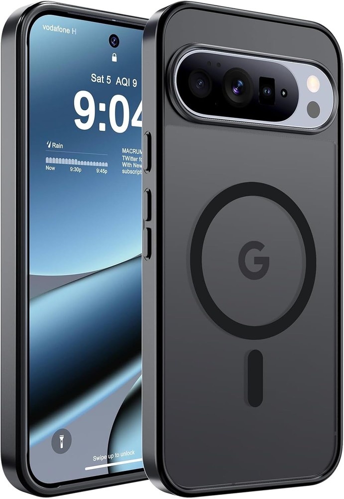 Magnetic Matte Case for Google Pixel 10 Pro XL 6.8-Inch Slim Translucent Black