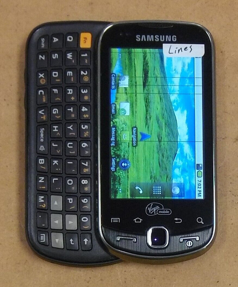 Samsung Intercept SPH-M910 – Gray ( Virgin Mobile ) Android Smartphone – READ