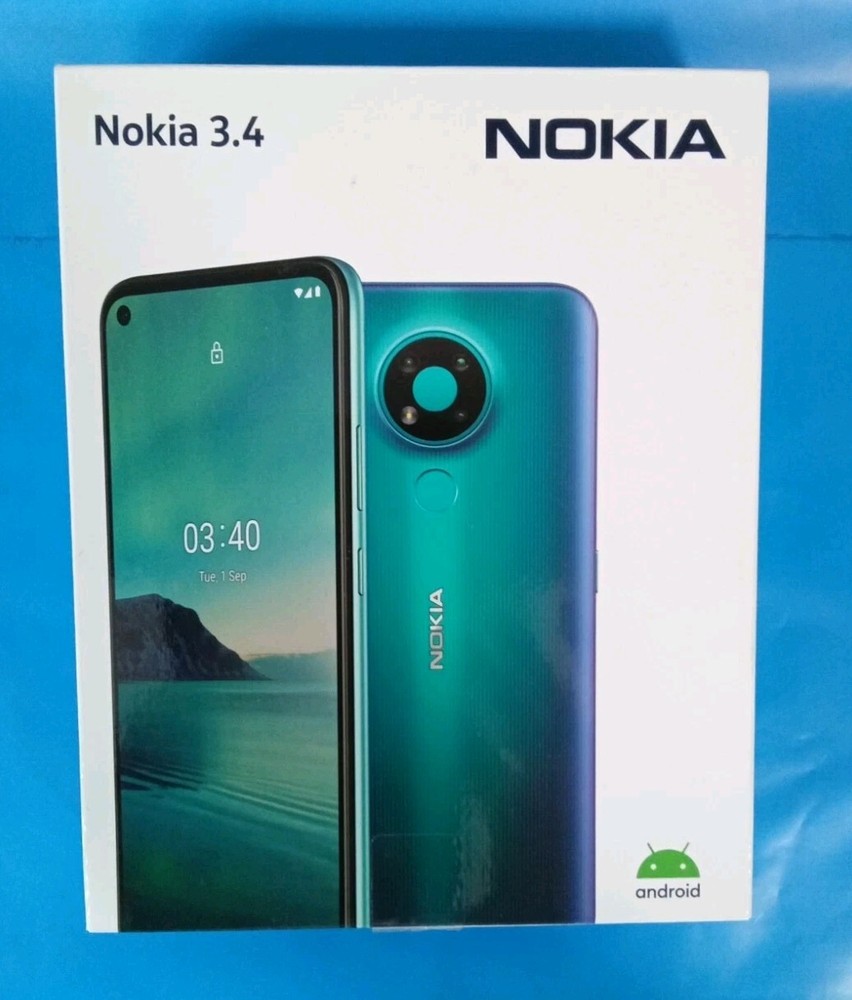 Nokia 3.4 Unlocked TA-1285 64GB 3GB 13MP 4000 mAh Android 10 Smartphone Charcoal