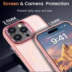 Case for iPhone 15 Pro Max with Screen Protector, Slim Shockproof Protective Cov