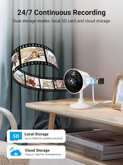 5G & 2.4G Indoor/Outdoor Security Camera for Home, Baby/Elder/Dog/Pet Camera wit