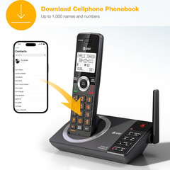 4-Handset Expandable DECT 6.0 Cordless Home Phone with Large Display, Big Button