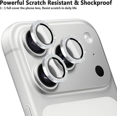 iPhone 17 Pro Glitter Case with Glitter Camera Lens Protector and Beaded Strap