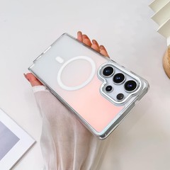 Magnetic Case for Samsung Galaxy S25 Ultra, Bling Laser Iridescent Crystal Cover