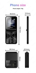 Unlocked SERVO 4 SIM Card Foldable Mobile Cell Phones Dial Torch Magic Voice
