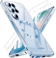 Sky Blue Magnetic Case with Screen Protector 2PCS for Samsung Galaxy S26 Ultra
