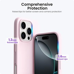 iPhone 16 Pro Max Case 6.9&Prime;, Slim Liquid Silicone 3 Layers Soft Gel Rubber Cover
