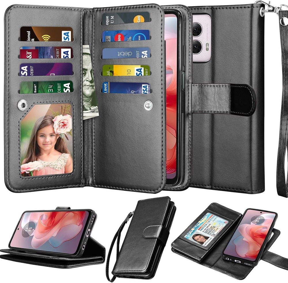 Wallet Case for Motorola Moto G Power 5G 2024, PU Leather ID Credit Holder Folio